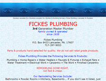 Tablet Screenshot of fickesplumbing.com